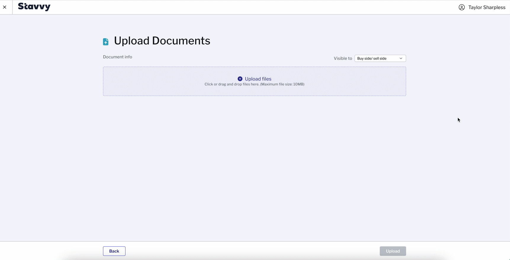 Gif demonstrating uploading a document and selecting Wet sign as the signing type from the drop down